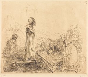 Lourdes, the Miracle (first plate) by Jean-Louis Forain