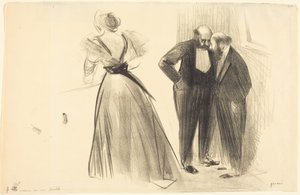Three Drawings on a Sheet by Jean-Louis Forain