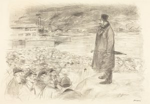 Scene of a Strike (third plate) (recto); Untitled (verso) by Jean-Louis Forain