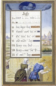 July: The Harvest (Lion) (Facsimile of the Hours of Anne of Brittany)