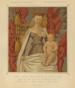 Agnes Sorel as Madonna Lactans by Jean (after) Fouquet