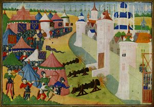 The Assault on the Strong Town of Afrique, Modern Mehadia, Tunisia, from Froissart