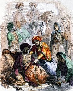 Ibrahim Pacha Blessing a Dying Soldier During the Campaign Against the Wahhabites by Jean Adolphe Beauce