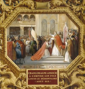 Charlemagne Crowns His Son Louis the Pious by Jean Alaux
