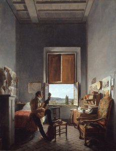 Léon Pallière in His Room at the Villa Medici, Rome by Jean Alaux