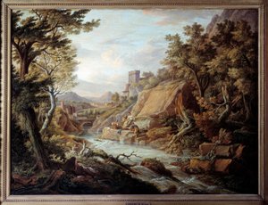 Landscape and River by Jean Antoine Constantin