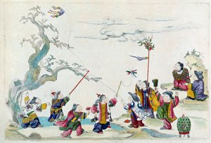 Drawing from a Chinese vase: fete