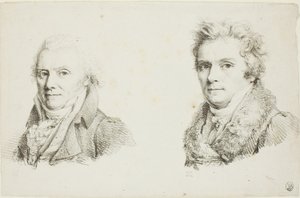 Self-Portrait in a Dark Cloth Coat and Self-Portrait in a Fur-Collared Coat by Jean Antoine Laurent