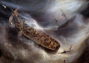 Devotion of Captain Dess, of Bordeaux, towards the Columbus Dutch ship, in the Tempete