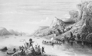 Jacques Cartier on the St. Lawrence River, 1535