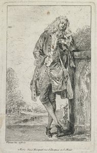Figures de Mode: Homme Debout Acconde by Jean Antoine Watteau
