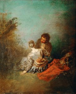 The Mistaken Advance by Jean Antoine Watteau
