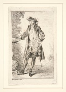 Plate from the series Figures of Fashion by Jean Antoine Watteau