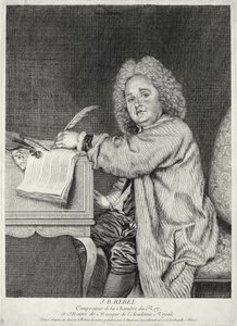 Portrait of Jean-Ferry Rebel Engraved by Moyreau