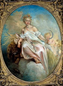 Summer Allegory of the Seasons, a Young Woman Holding a Sickle. 18th Century. Washington, National Gallery of Art by Jean Antoine Watteau
