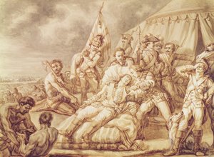 The Death of Marquis de Montcalm de Saint-Veran by Jean Antoine Watteau