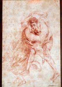 The Draw Kiss Has the Blood of Jean Antoine Watteau by Jean Antoine Watteau