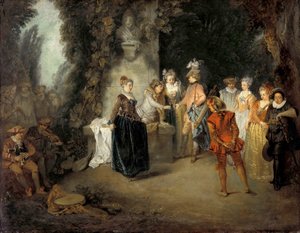 The French Comedy by Jean Antoine Watteau