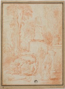 Tobit Burying the Dead or Funeral of Phocion by Jean Antoine Watteau