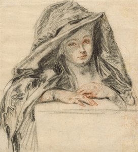 Woman in Black, c.1719 by Jean Antoine Watteau