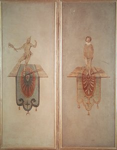 Pierrot and Fou by Jean Antoine Watteau