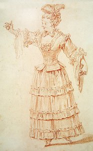 Dancer of the Opera by Jean Antoine Watteau