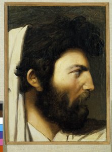 Portrait of a Man in Profile by Jean Auguste Dominique (after) Ingres