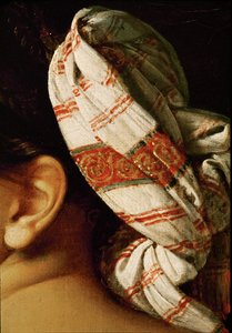 Female Nude, Backview, Detail of the Turban by Jean Auguste Dominique Ingres