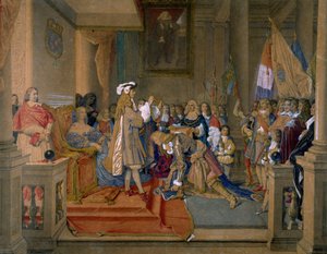 Marshal Berwick Receiving from King Philip V of Spain the Order of the Golden Fleece by Jean Auguste Dominique Ingres