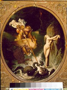 Roger Delivering Angelica by Jean Auguste Dominique Ingres