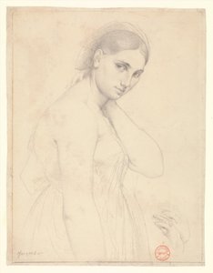Study for "Raphael and the Fornarina" by Jean Auguste Dominique Ingres
