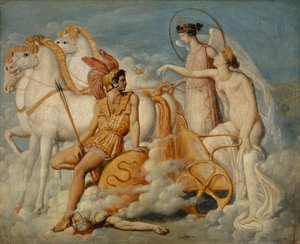 Venus, Injured by Diomedes, Returns to Olympus by Jean Auguste Dominique Ingres