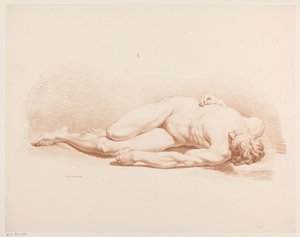 Lying naked man