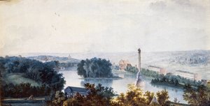 Tsarskoye Selo. The Chesme Column by Jean Balthazard de la Traverse
