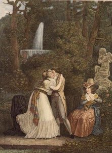 Julie, or the First Kiss of Love, Engraving by Jacques Louis Copia