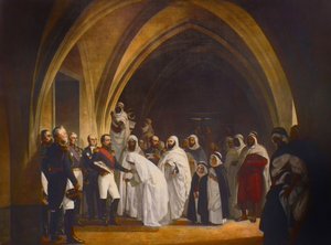The President of Republican-Prince Louis Napoleon (1808-1873) Frees Abd el Kader, Amboise Castle, October 16 by Jean Baptiste Ange Tissier
