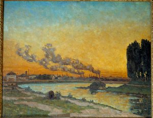 Sun Setting in Ivry by Jean Baptiste Armand Guillaumin