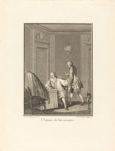 The Lover of Himself by Jean Baptiste Blaise Simonet after Jean Michel Moreau