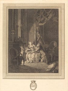The Danger of the Tête-à-Tête by Jean Baptiste Blaise Simonet after Pierre Antoine Baudouin