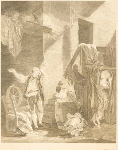 Rose and Colas by Jean Baptiste Blaise Simonet after Pierre Antoine Baudouin