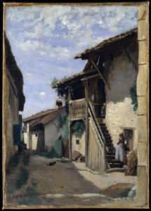 A Village Street, Dardagny by Jean Baptiste Camille Corot