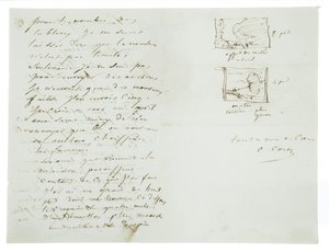 Autograph letter to landscape painter and politician Charles Le Roux, Paris, 29th January 1855