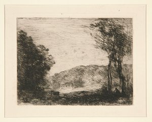 Wooded Countryside by Jean Baptiste Camille Corot