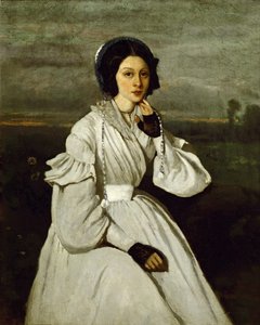 Claire Sennegon, 1837 by Jean Baptiste Camille Corot
