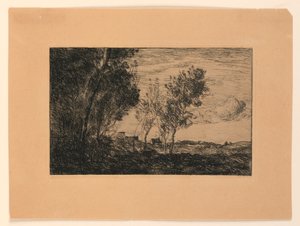 In the Dunes: Souvenir of the Woods at the Hague by Jean Baptiste Camille Corot
