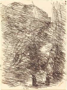 Dreamer under Tall Trees by Jean Baptiste Camille Corot
