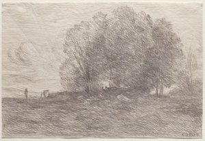 Group of Trees, 1858 by Jean Baptiste Camille Corot