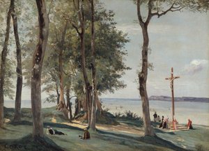 Honfleur: Calvary, ca. 1830 by Jean Baptiste Camille Corot