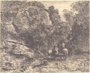 Horseman and Vagabond in the Forest, 1854