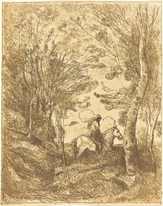 Horseman in the Woods, Large Plate